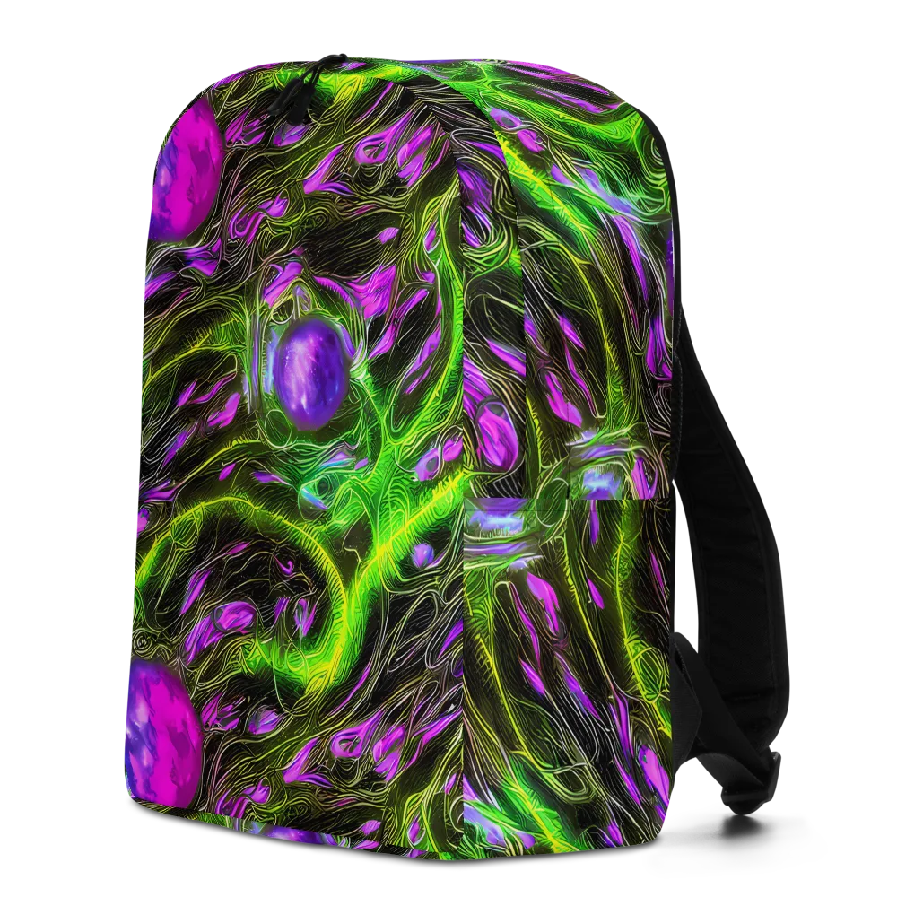 Neon Vine Reverie on Minimalist Backpack — Left