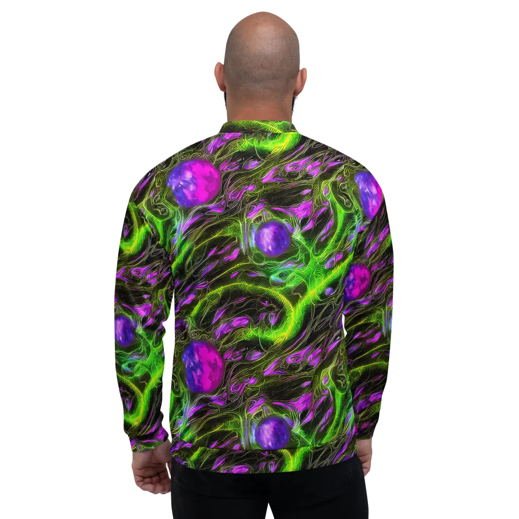 Neon Vine Reverie on Bomber Jacket — Back