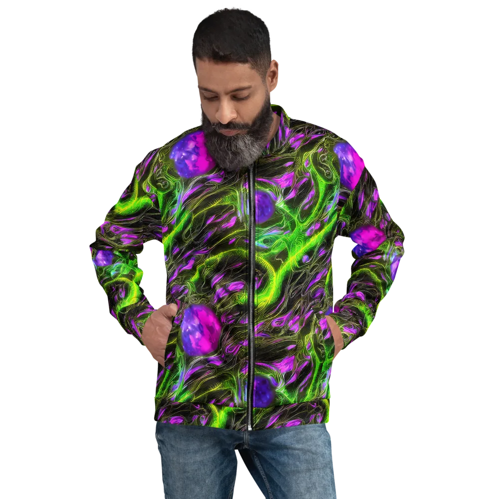 Neon Vine Reverie on Bomber Jacket — Front