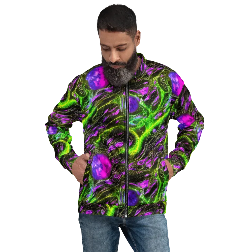 Neon Vine Reverie on Bomber Jacket — Front