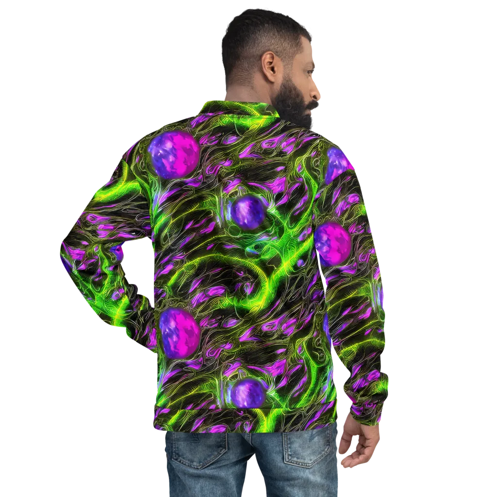 Neon Vine Reverie on Bomber Jacket — Back