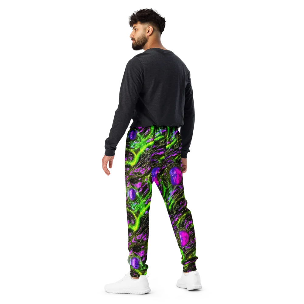 Neon Vine Reverie on Men's Joggers — Back