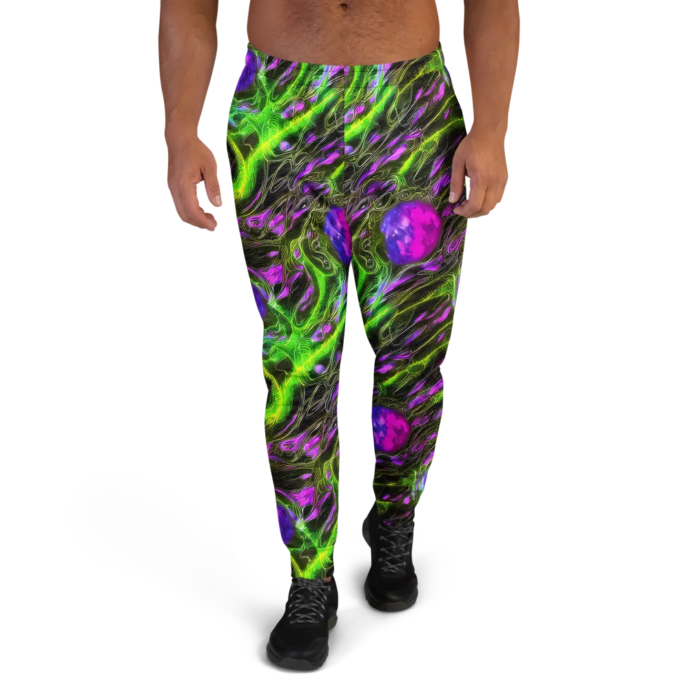 Neon Vine Reverie on Men's Joggers — Front