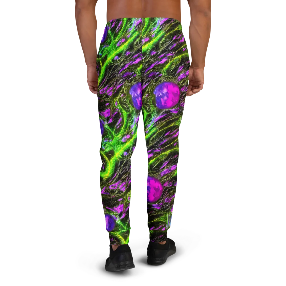 Neon Vine Reverie on Men's Joggers — Back