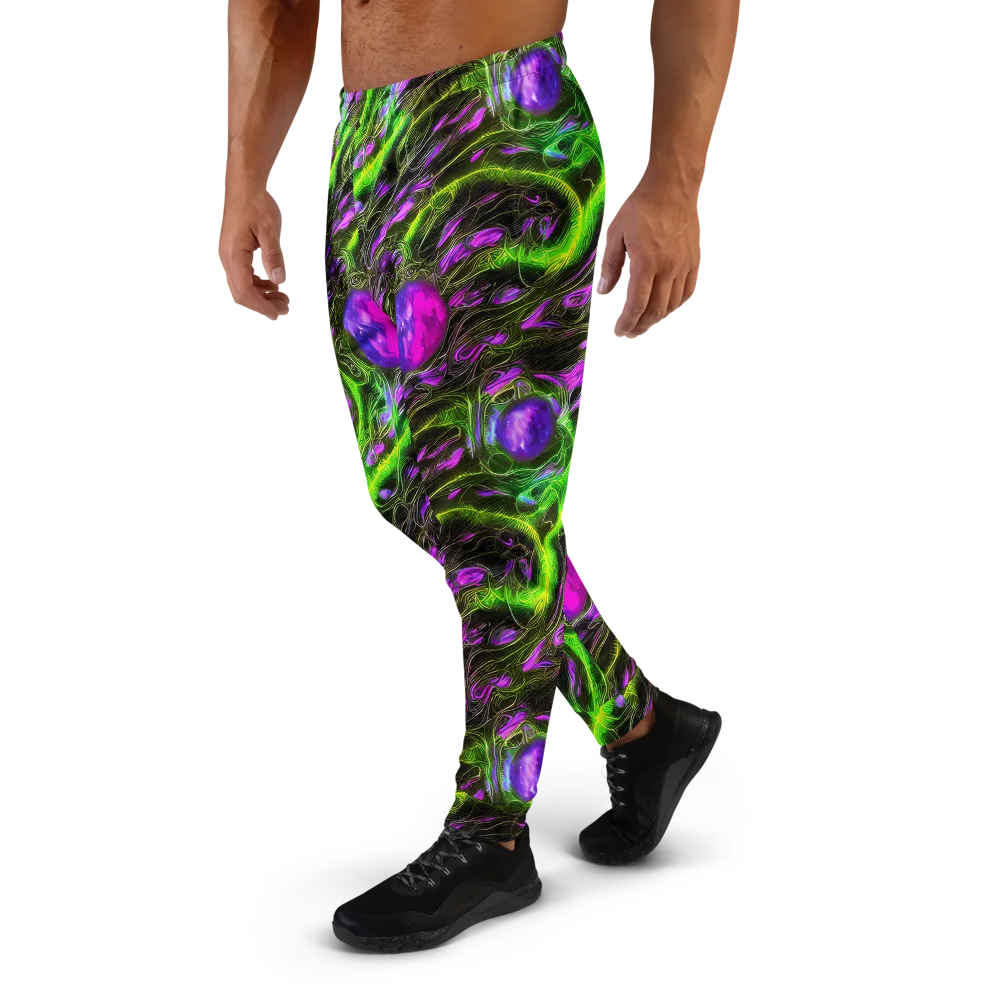 Neon Vine Reverie on Men's Joggers — Left