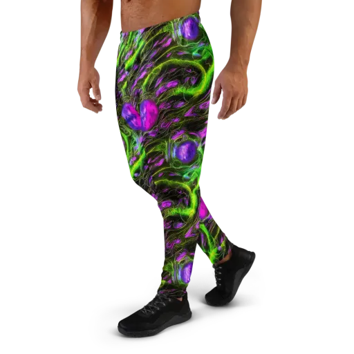 Neon Vine Reverie on a Men's Joggers