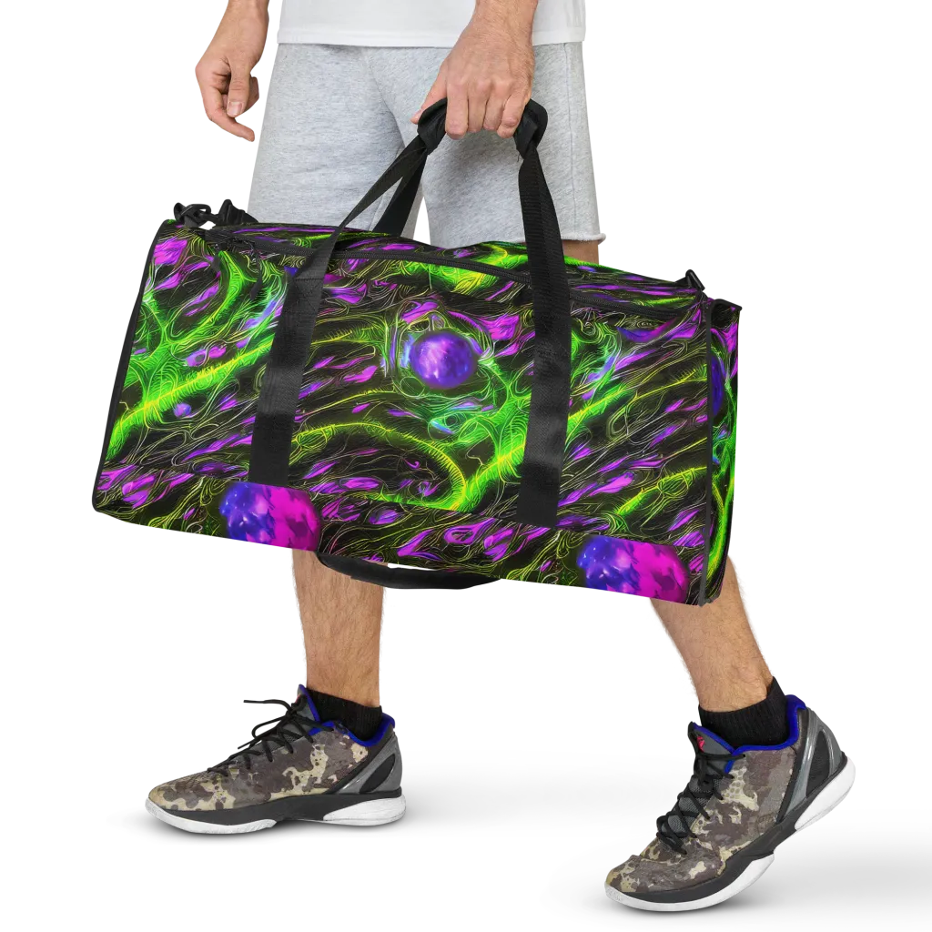 Neon Vine Reverie on Duffle Bag — Front