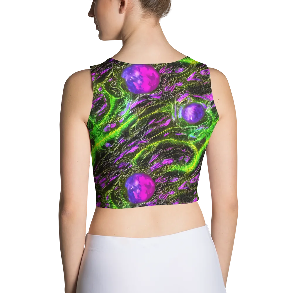 Neon Vine Reverie on Crop Top — Back