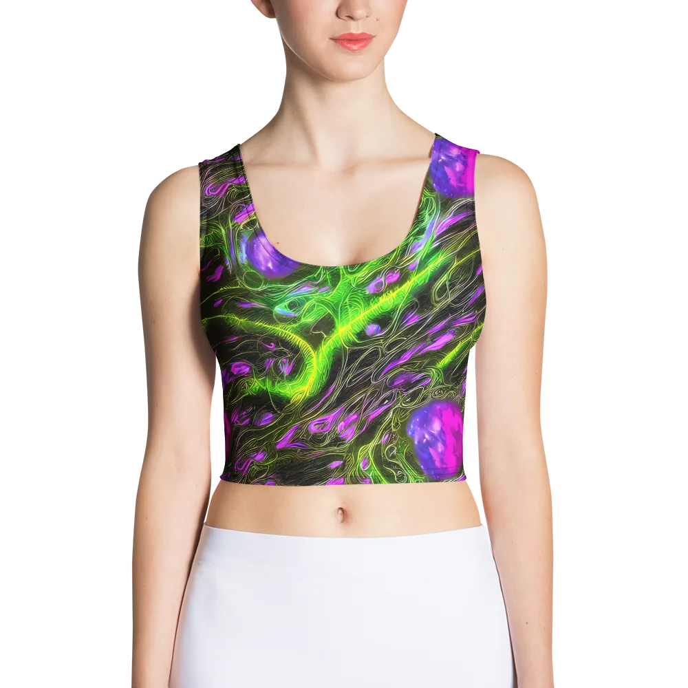Neon Vine Reverie on Crop Top — Front