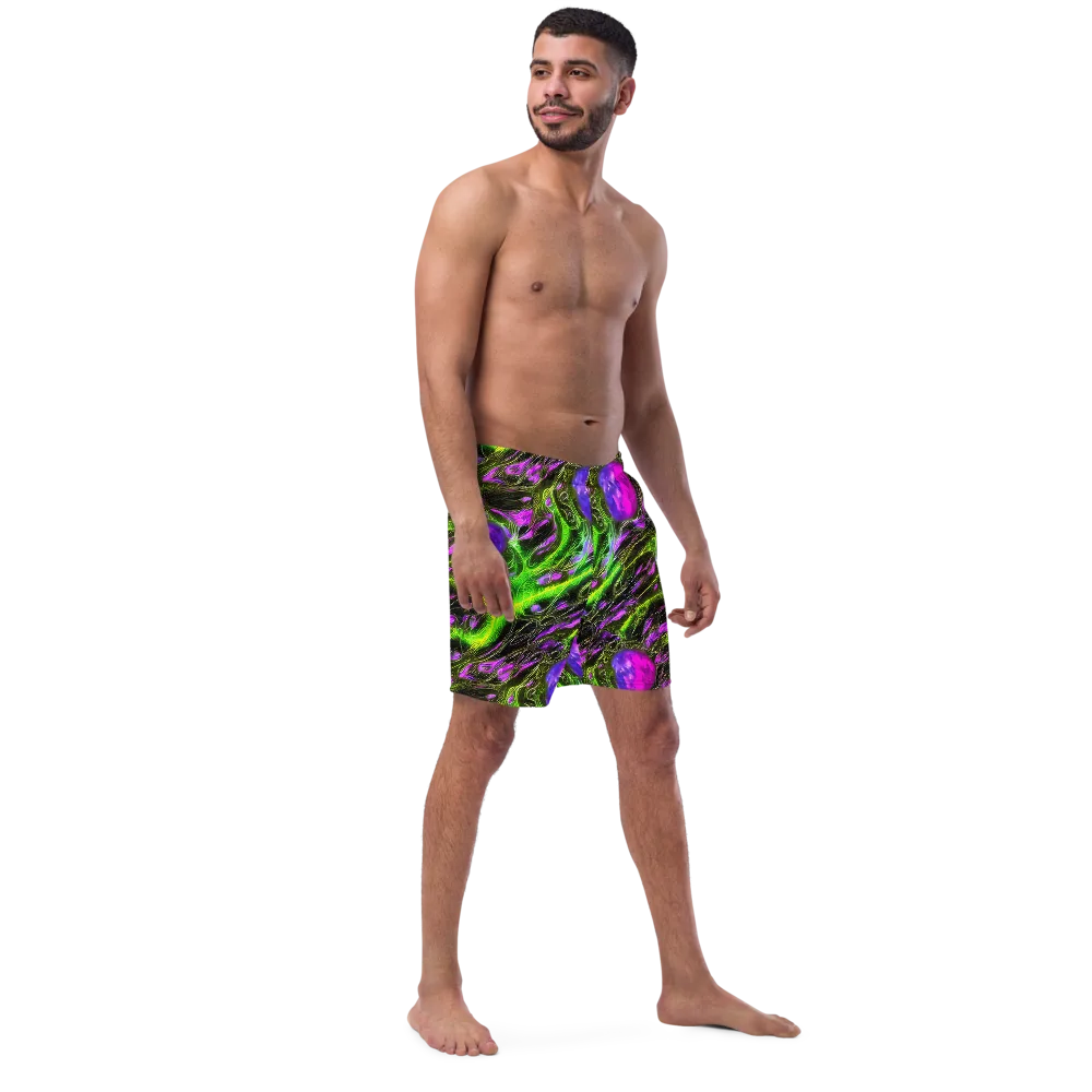 Neon Vine Reverie on Swim Trunks — Right Front