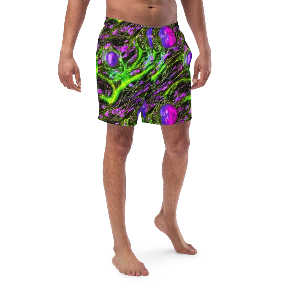 Neon Vine Reverie on Swim Trunks — Front