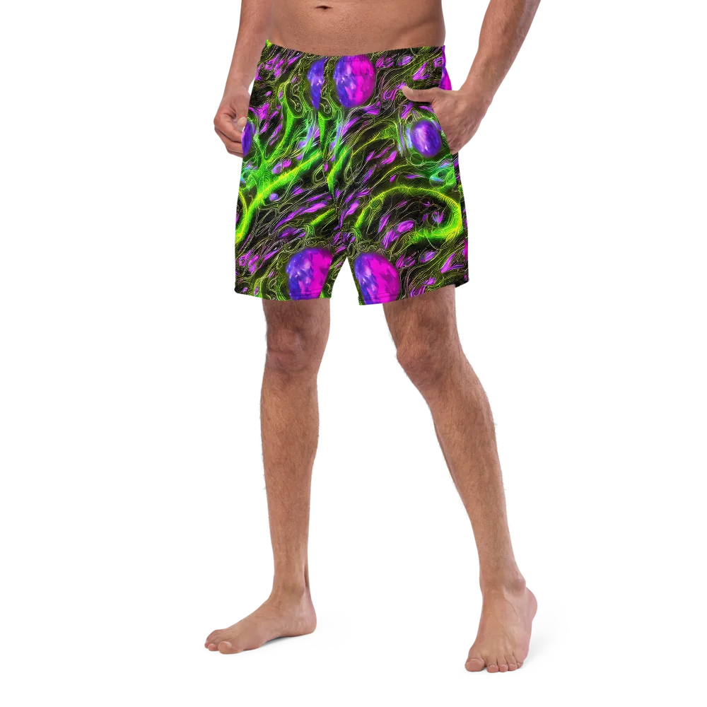 Neon Vine Reverie on Swim Trunks — Left Front
