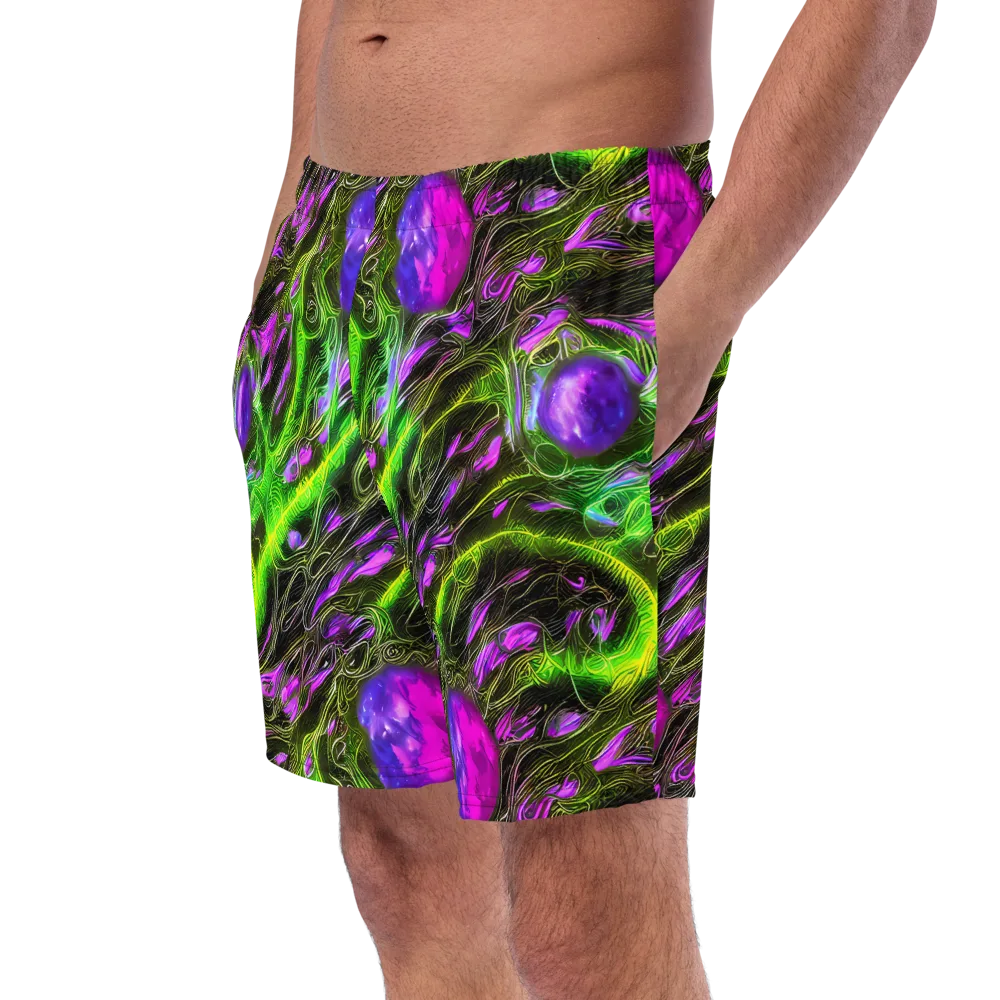 Neon Vine Reverie on Swim Trunks — Left Front