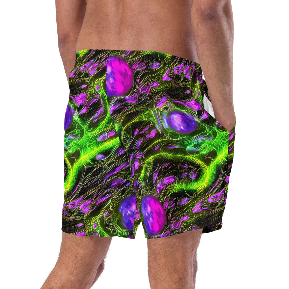Neon Vine Reverie on Swim Trunks — Right Back