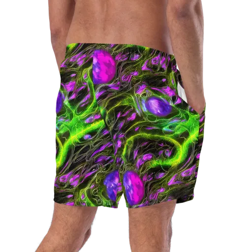 Neon Vine Reverie on a Swim Trunks