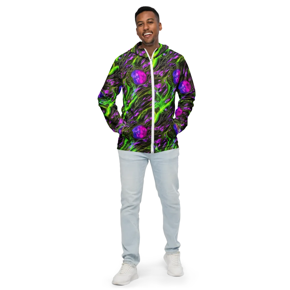Neon Vine Reverie on Men's Windbreaker — Front