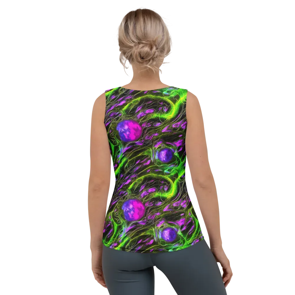 Neon Vine Reverie on Women's Tank Top — Back