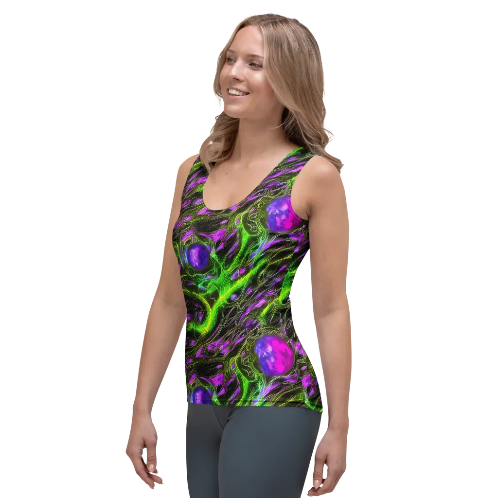 Neon Vine Reverie on Women's Tank Top — Left Front