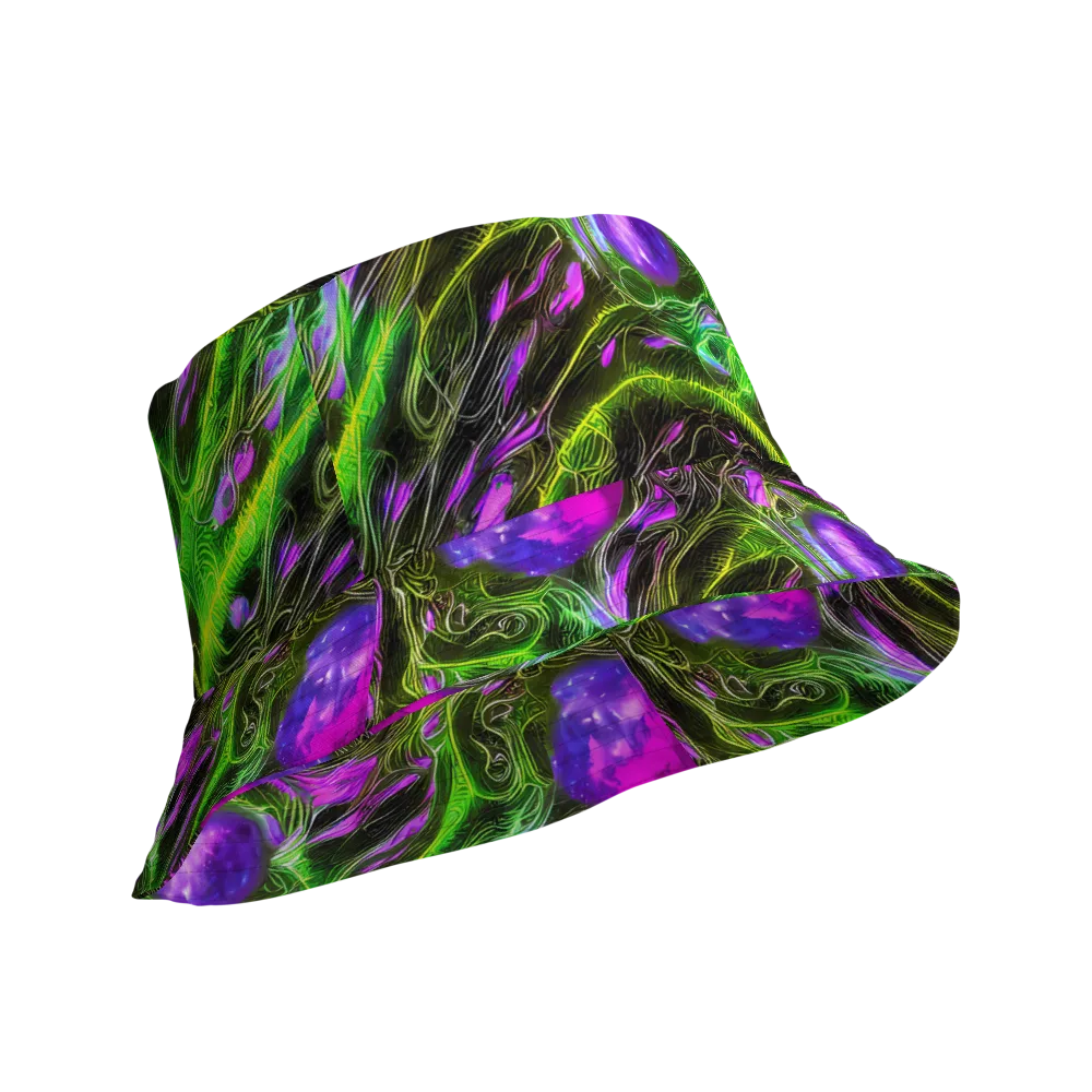 Neon Vine Reverie on Reversible Bucket Hat — Product details Outside