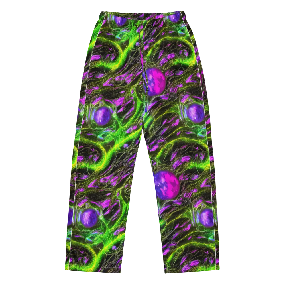 Neon Vine Reverie on Women's Pajama Pants — Front
