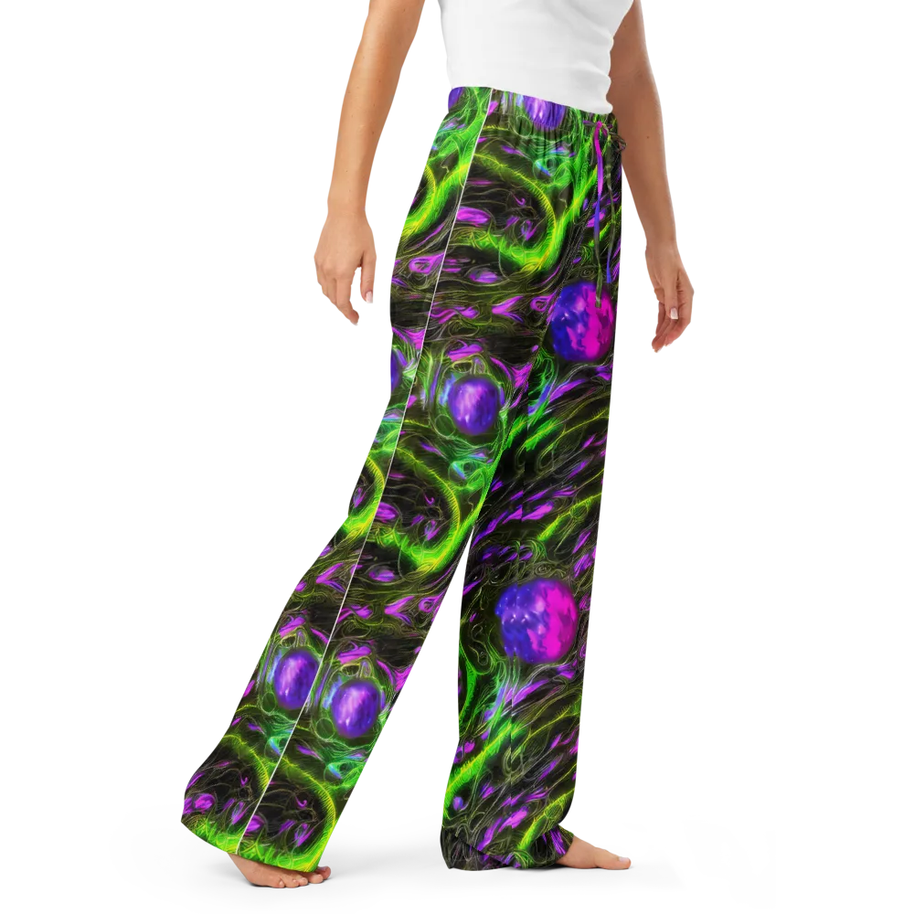 Neon Vine Reverie on Women's Pajama Pants — Right Front