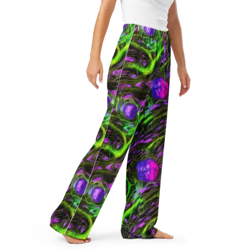Neon Vine Reverie on a Women's Pajama Pants
