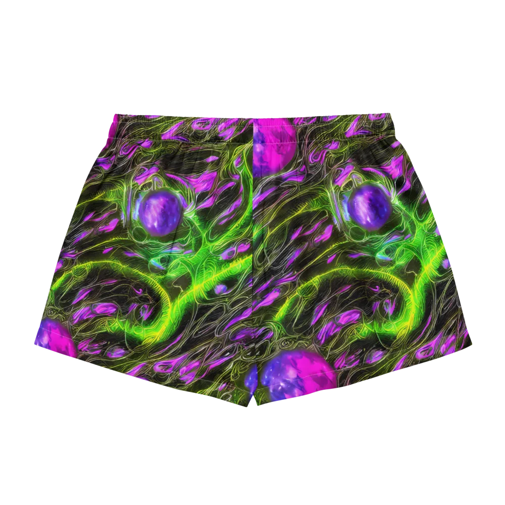 Neon Vine Reverie on Women's Pajama Shorts — Back