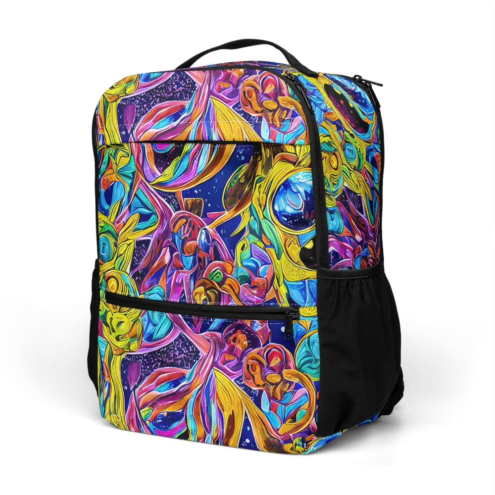 Electric Petal Storm on Utility Backpack — Left Front