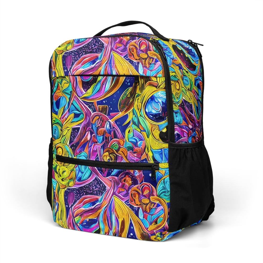 Electric Petal Storm on Utility Backpack — Left Front