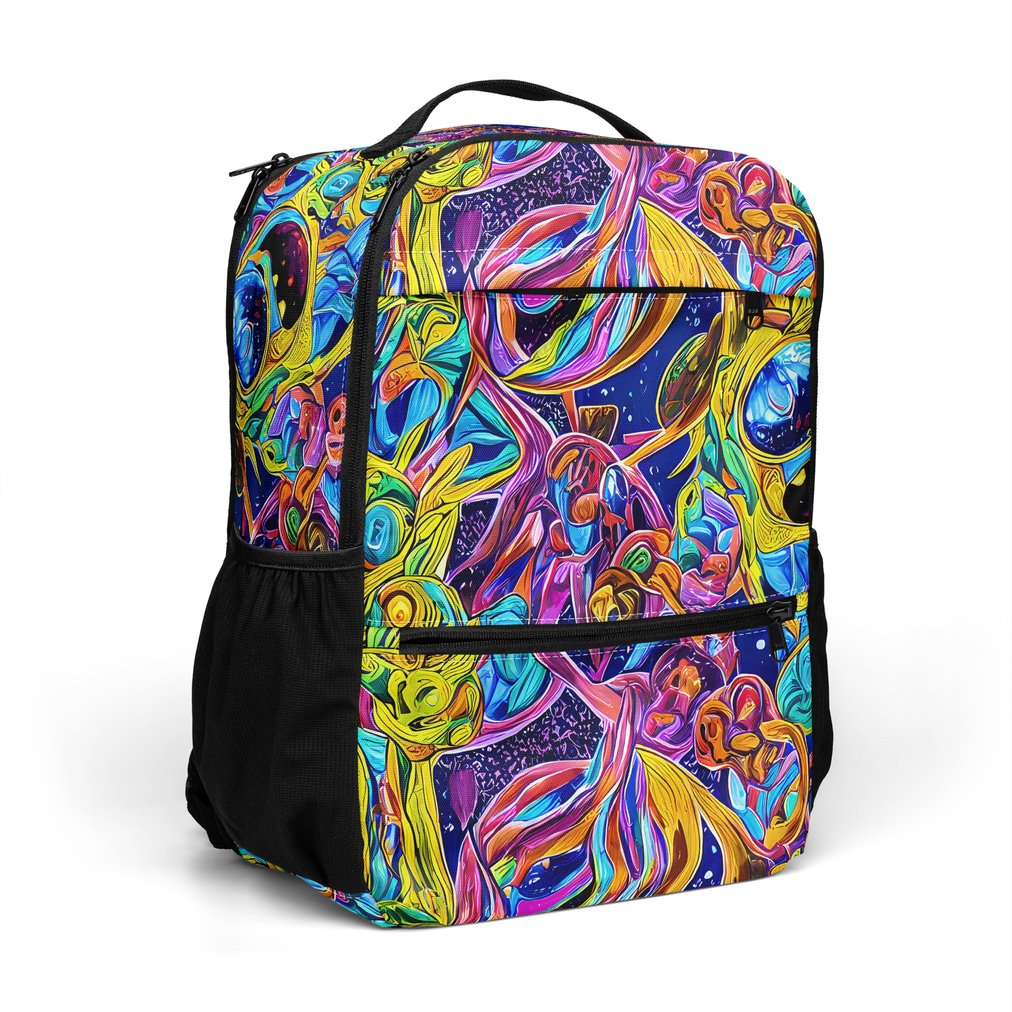 Electric Petal Storm on Utility Backpack — Right Front