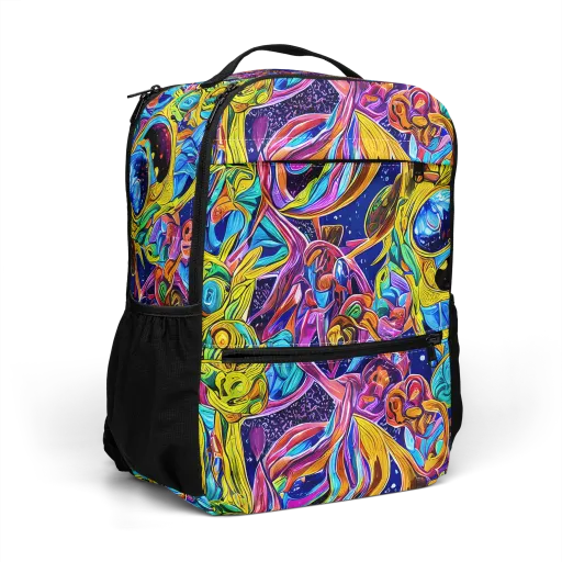 Electric Petal Storm on a Utility Backpack