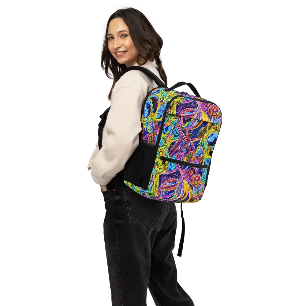 Electric Petal Storm on Utility Backpack — Back
