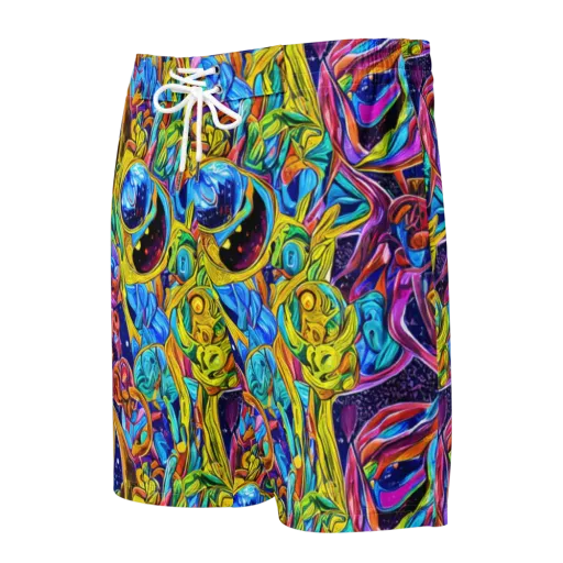 Electric Petal Storm on a Men's Board Shorts