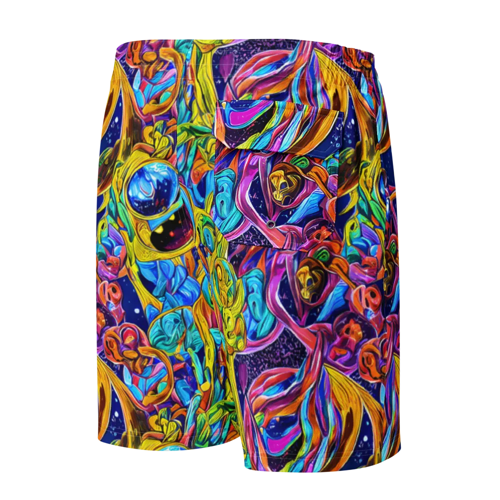 Electric Petal Storm on Men's Board Shorts — Back