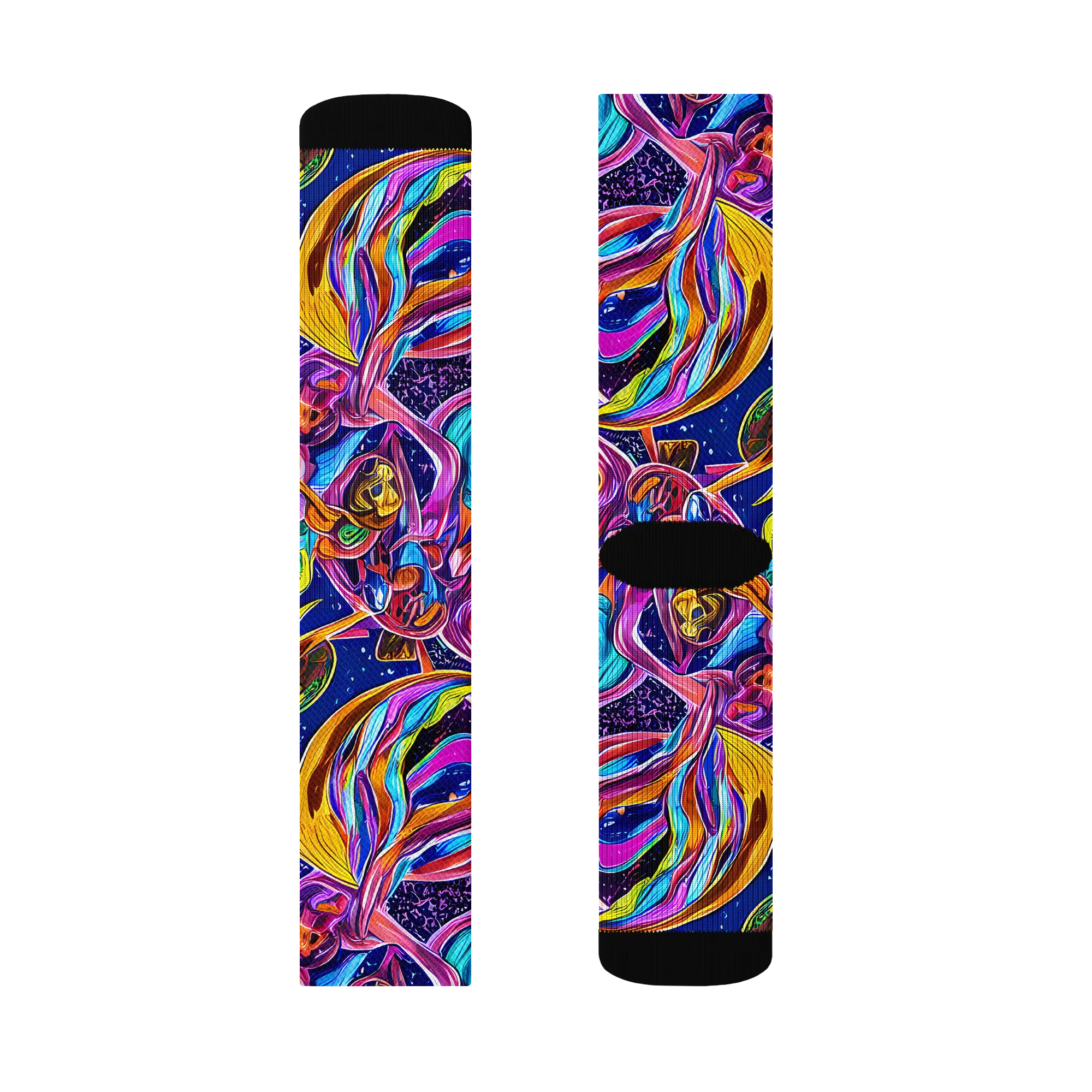 Electric Petal Storm on Socks — Left Sock