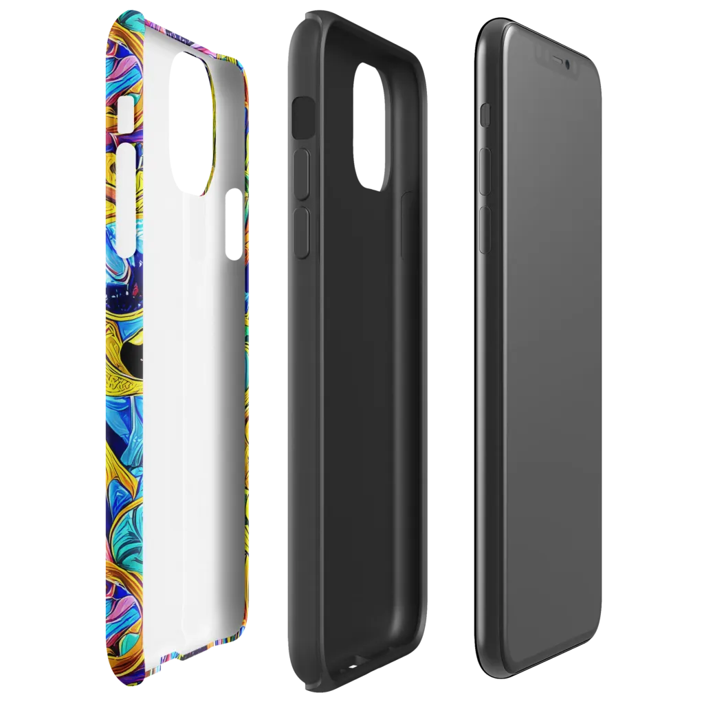 Electric Petal Storm on Tough Case for iPhone® — Right
