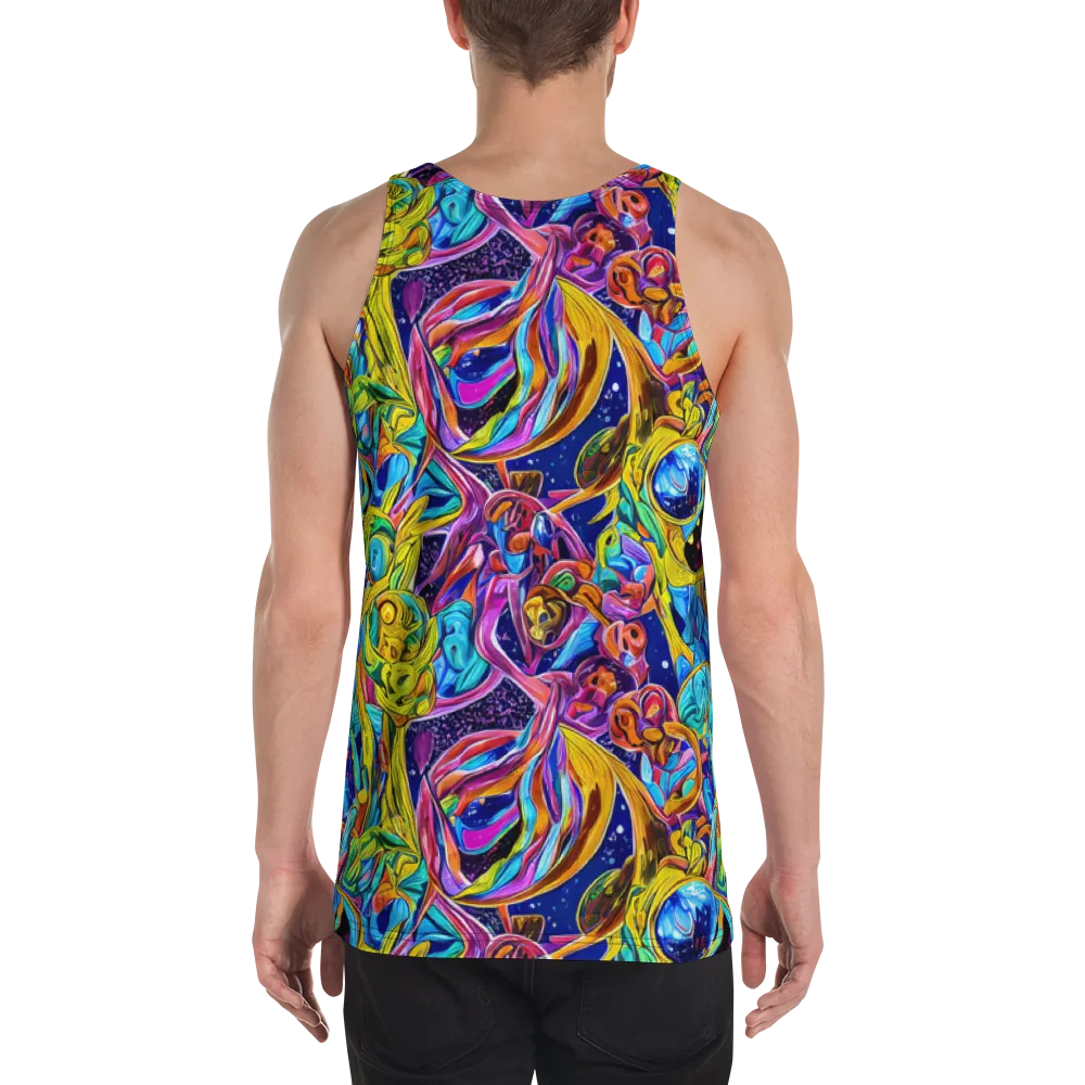 Electric Petal Storm on Men's Tank Top — Back