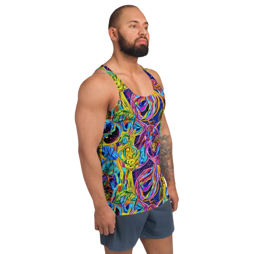 Electric Petal Storm on Men's Tank Top — Right Front