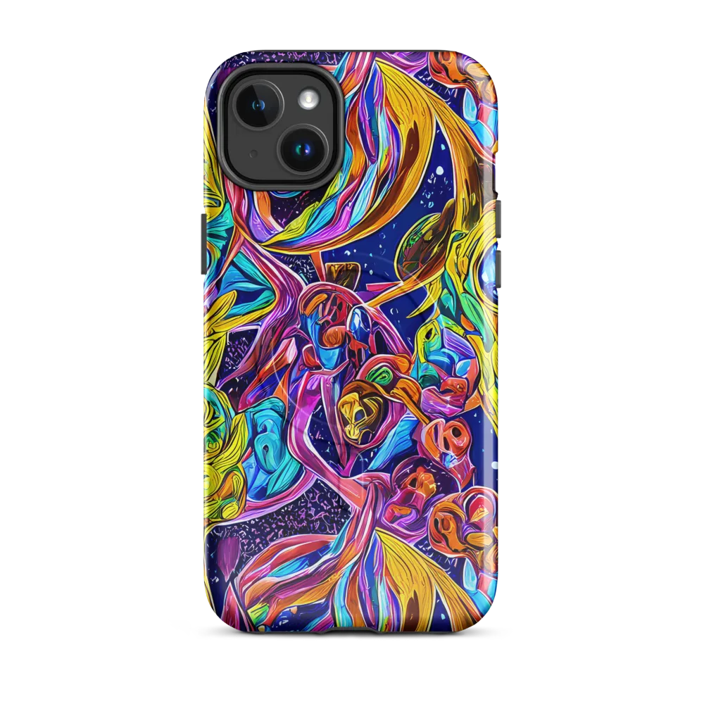 Electric Petal Storm on MagSafe Tough Case for iPhone® — Front