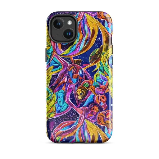 Electric Petal Storm on a MagSafe Tough Case for iPhone®