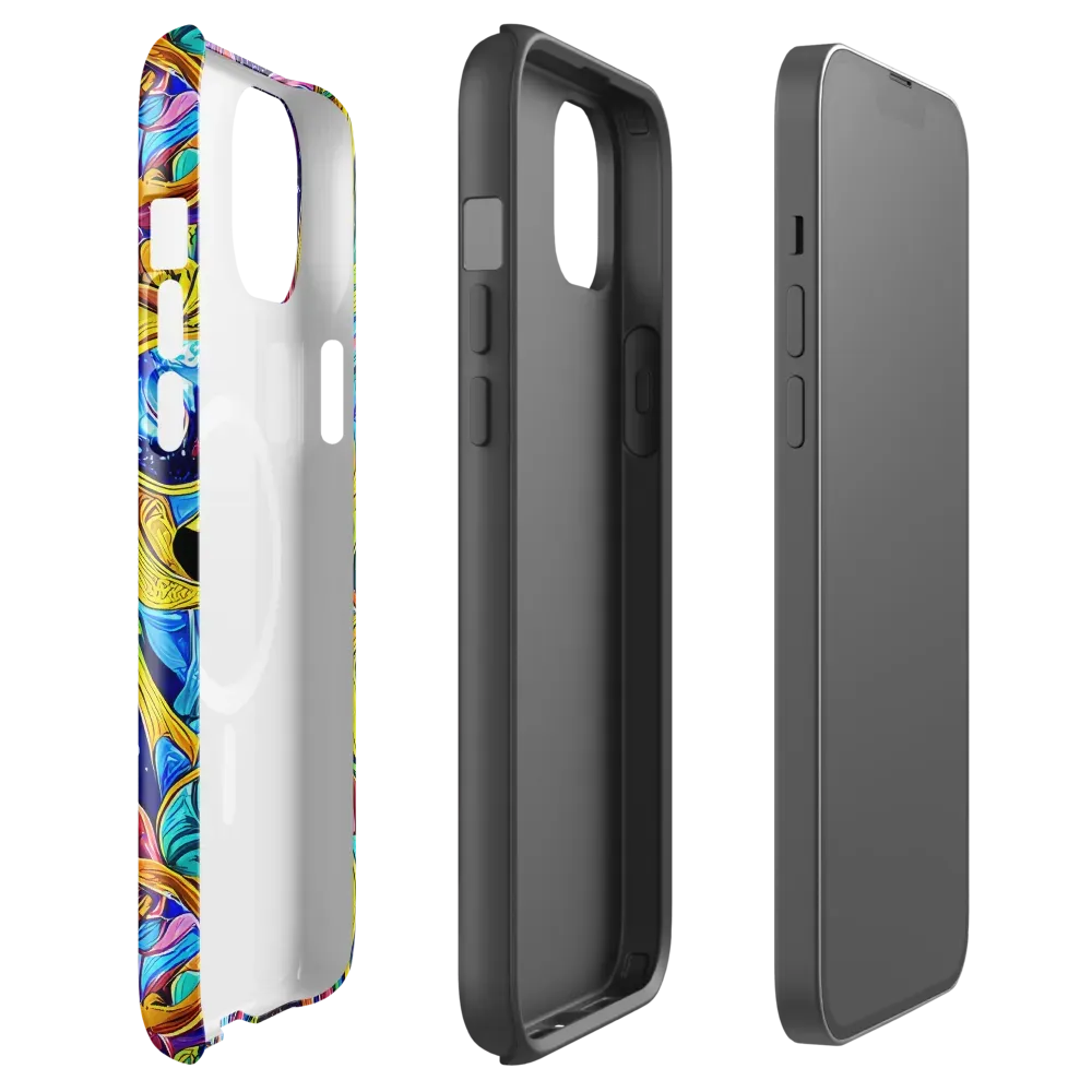 Electric Petal Storm on MagSafe Tough Case for iPhone® — Front