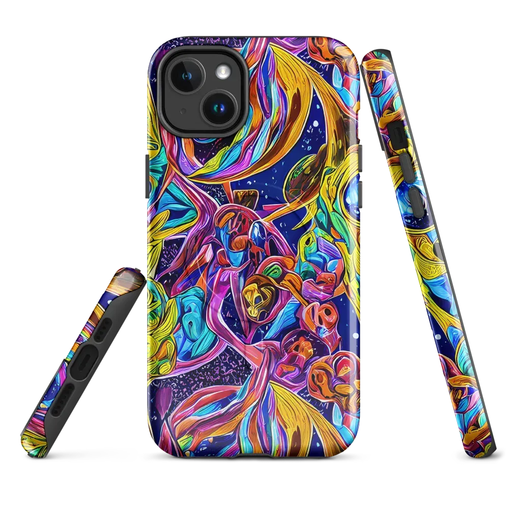 Electric Petal Storm on MagSafe Tough Case for iPhone® — Front
