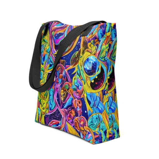 Electric Petal Storm on a Tote Bag