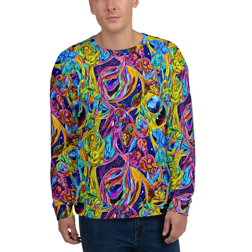 Electric Petal Storm on Sweatshirt — Front