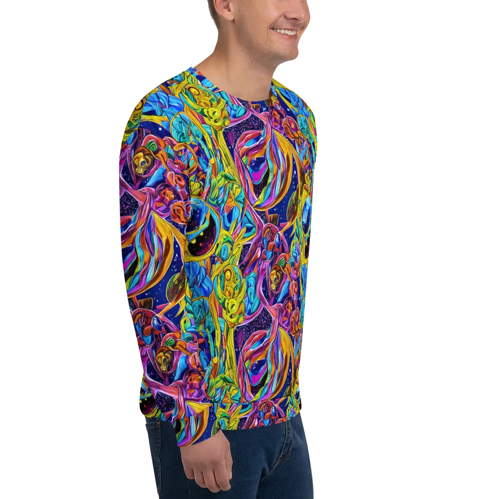 Electric Petal Storm on Sweatshirt — Right Front