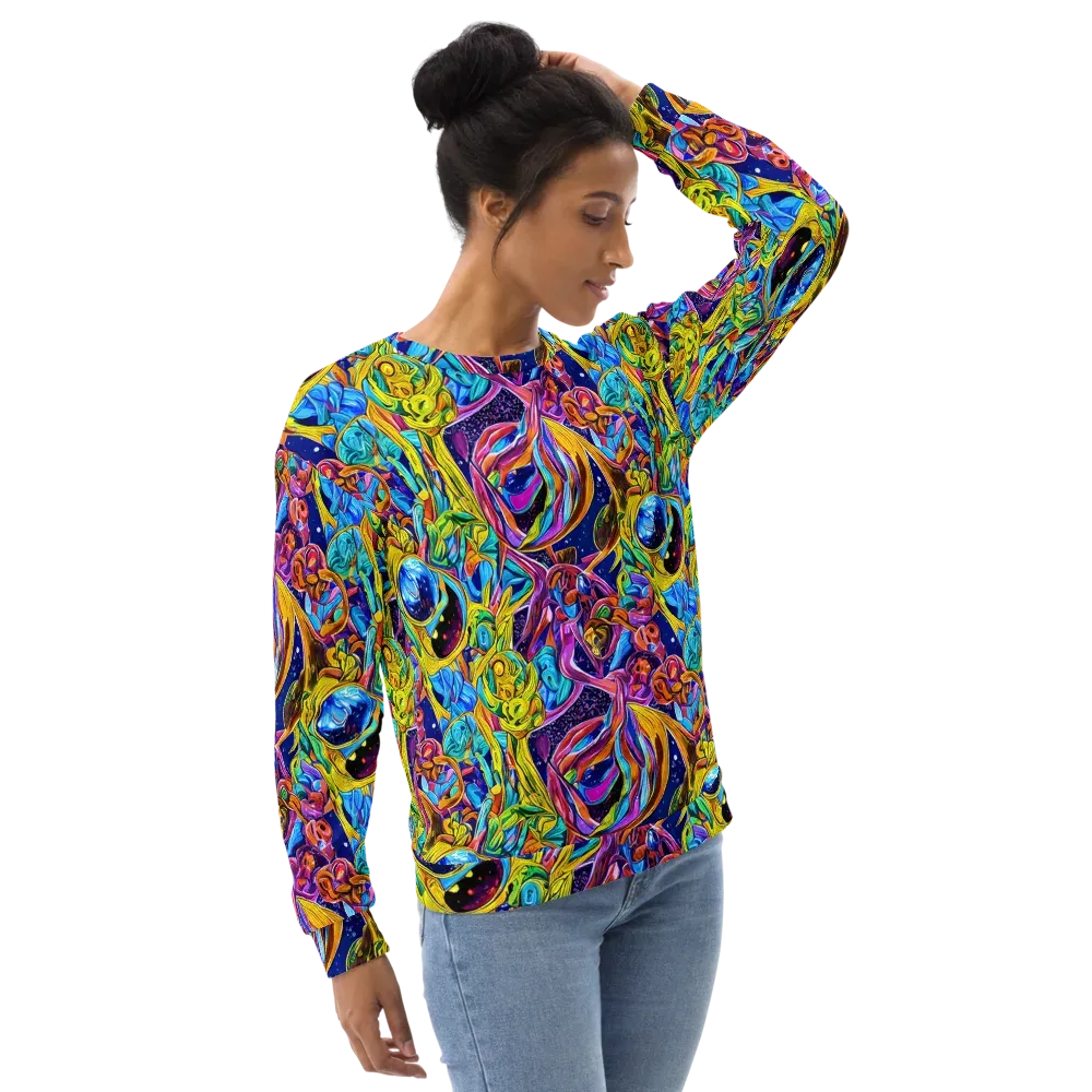 Electric Petal Storm on Sweatshirt — Right Front