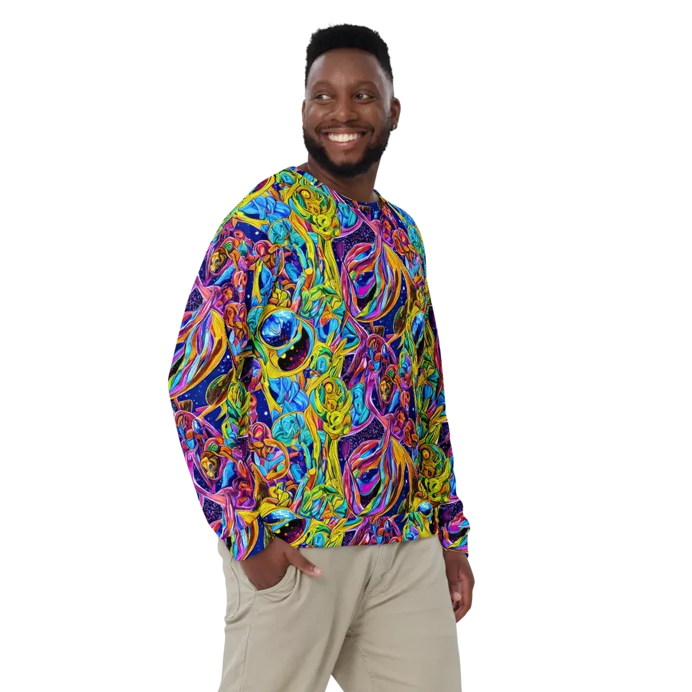Electric Petal Storm on Sweatshirt — Front