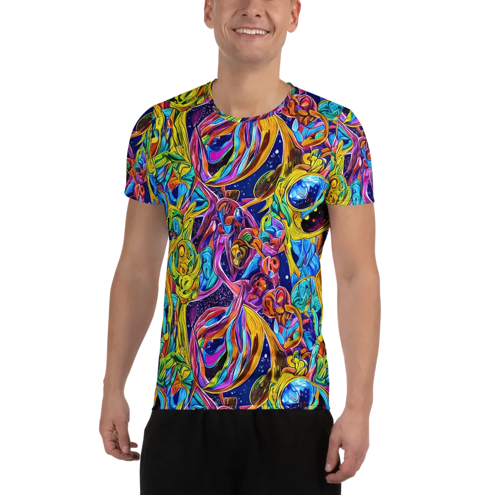 Electric Petal Storm on Men's Athletic T-Shirt — Front