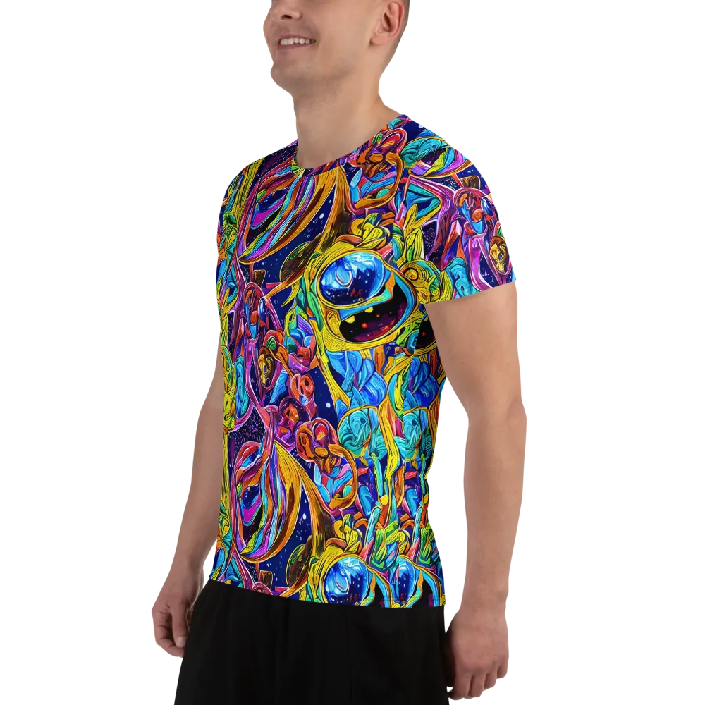 Electric Petal Storm on Men's Athletic T-Shirt — Left