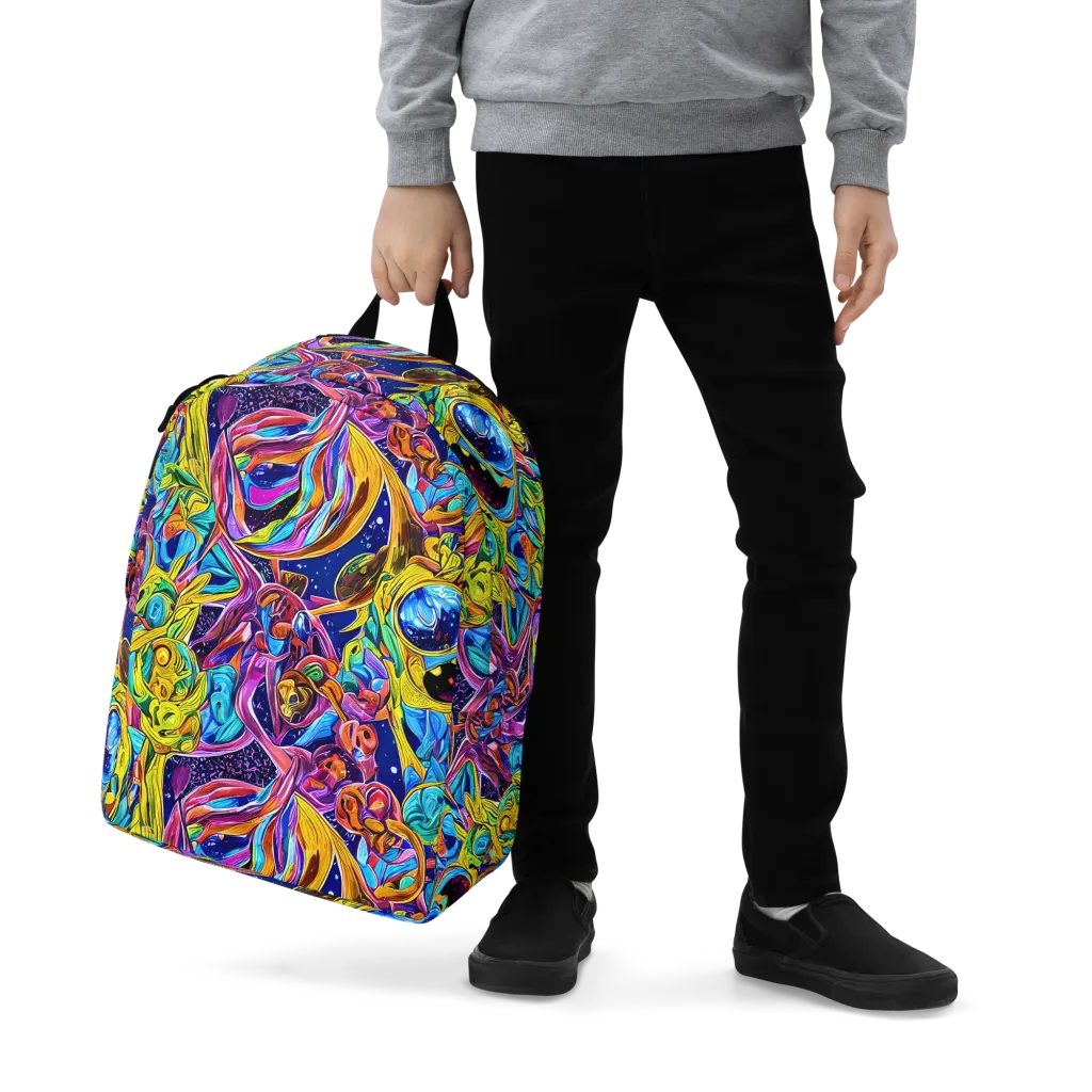 Electric Petal Storm on Minimalist Backpack — Zoomed-in